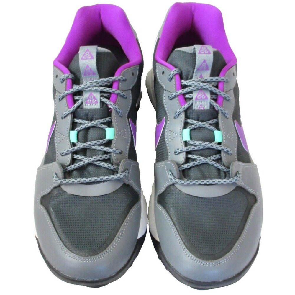 Nike Men's ACG Lowcate Trail Hiking Shoes Smoke Grey Purple Green Sizes NEW - Picture 3 of 5